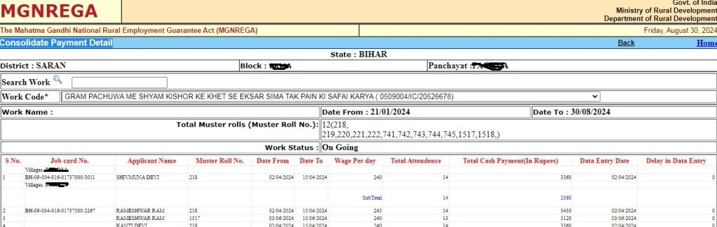 Consolidate Payment Detail